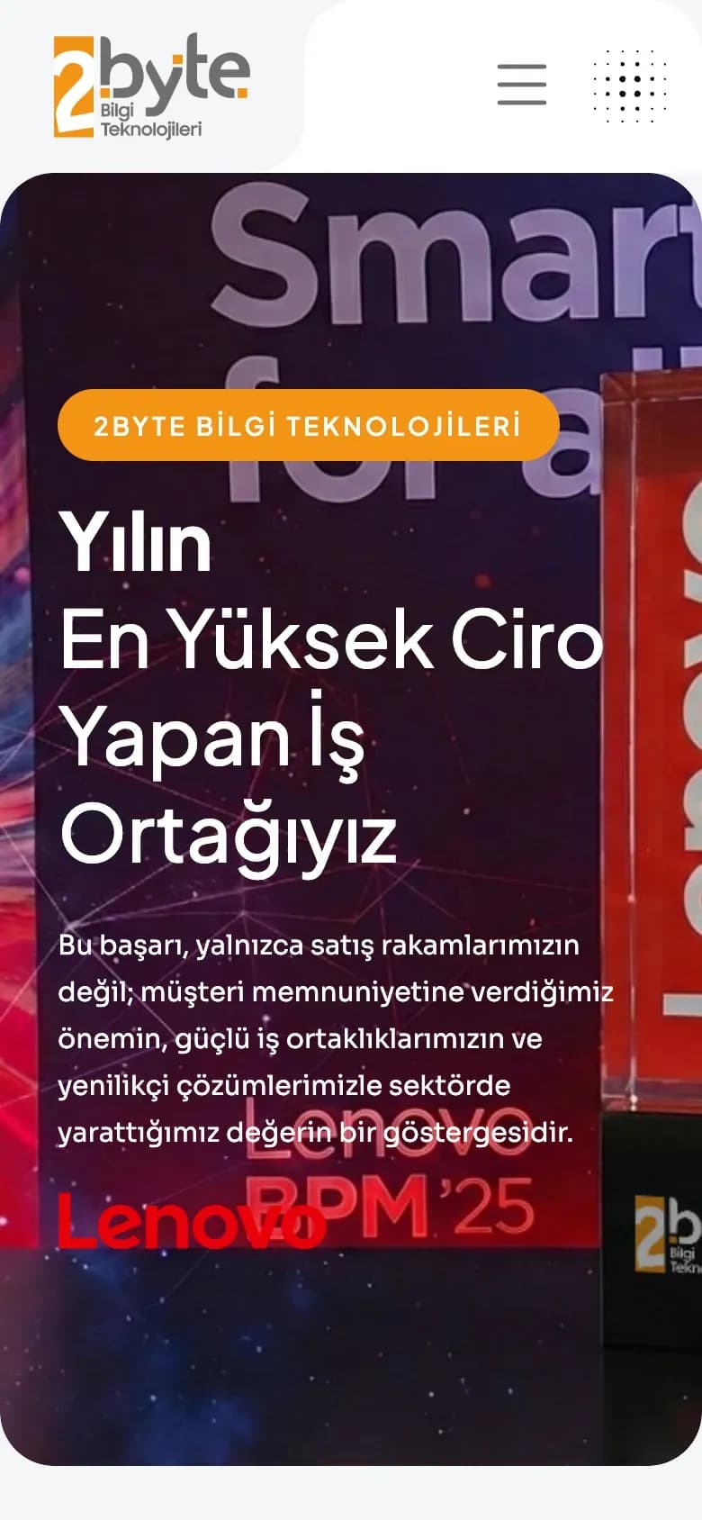 2byte web sitesi, telefonda ilk ekran