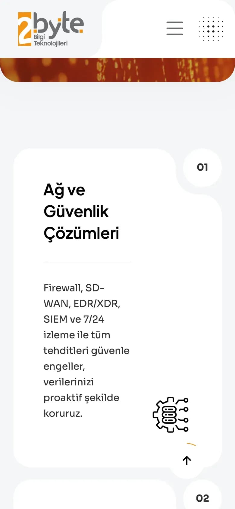 2byte web sitesi, telefonda ana sayfanın devamı