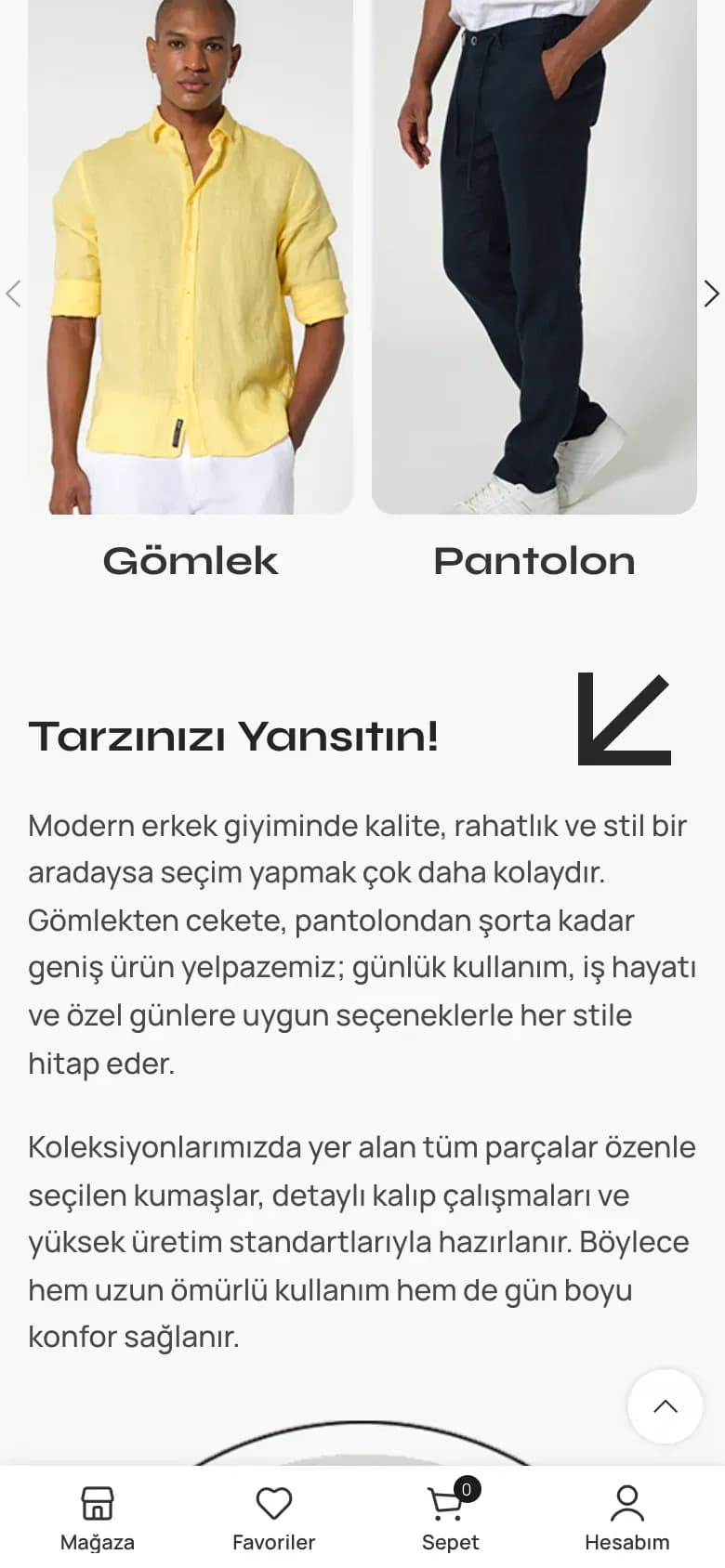 BGS Image web sitesi, telefonda ana sayfanın devamı