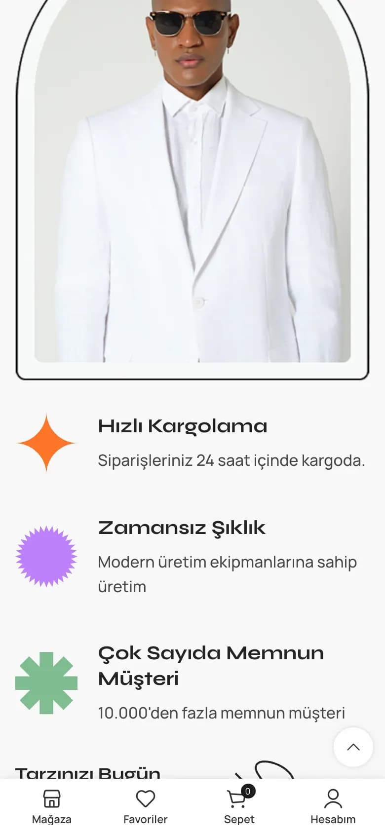 BGS Image web sitesi, telefonda ana sayfanın alt bölümü